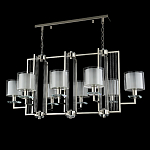 Люстра прямоугольной формы с 8-ю цилиндрическими плафонами из стекла Laurent варинант исполнения - 4 | Loft Concept в Ульяновске