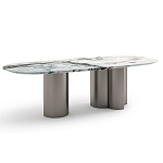 Стол обеденный мраморный с колоннами Marble Column Table варинант исполнения - 3 | Loft Concept в Ульяновске