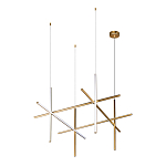 Люстра с 6-ю цилиндрическими плафонами на тонких тросах Trumpet tube варинант исполнения - 4 | Loft Concept в Ульяновске