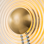 Бра с янтарным стеклянным диском и золотистыми акцентами Savio Glass Disc варинант исполнения - 7 | Loft Concept в Ульяновске