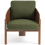 Кресло с каркасом из массива ореха Gallin Chair Green варинант исполнения - 2 | Loft Concept в Ульяновске