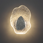 Бра с волнообразным стеклянным плафоном и вставкой из мрамора Liquid Stone варинант исполнения - 4 | Loft Concept в Ульяновске