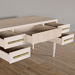 Большой Рабочий стол Primo с 5 выдвижными ящиками Светлый дуб варинант исполнения - 5 | Loft Concept в Ульяновске