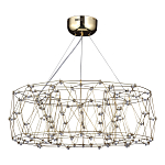 Люстра с тонкой металлической конструкцией цвета золото Quasar варинант исполнения - 1 | Loft Concept в Ульяновске