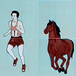 Дизайнерская плитка Конь бегун варинант исполнения - 2 | Loft Concept в Ульяновске