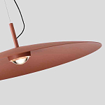 Подвесной светильник круглой формы с коричневым металлическим абажуром Halo Drift варинант исполнения - 2 | Loft Concept в Ульяновске