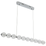 Подвесной линейный светодиодный светильник Crystal Globule Linear Hanging Lamp Chrome варинант исполнения - 2 | Loft Concept в Ульяновске