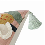 Подушка с цветочным принтом и кисточками Blooming Elegance Daisy варинант исполнения - 3 | Loft Concept в Ульяновске