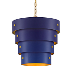 Подвесной светильник фигурный синий из 4-х широких колец Alternating Rings варинант исполнения - 1 | Loft Concept в Ульяновске