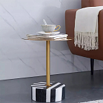 Дизайнерский журнальный стол с круглой столешницей на чёрно-белом основании Muruv варинант исполнения - 1 | Loft Concept в Ульяновске