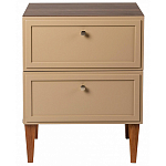 Тумба прикроватная бежевая из массива бука с 2-мя ящиками Wenge Light варинант исполнения - 2 | Loft Concept в Ульяновске