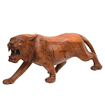 Статуэтка в виде тигра из дерева суар Predator варинант исполнения - 1 | Loft Concept в Ульяновске