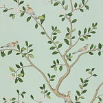 Обои ручная роспись Gustavian Garden Spring on white dyed paper варинант исполнения - 2 | Loft Concept в Ульяновске