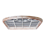 Зеркало-окно настенное в венецианском стиле с деревянной рамой бежевого цвета Venetian Smooth варинант исполнения - 3 | Loft Concept в Ульяновске