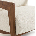 Кресло с обивкой из белого букле Armchair White Boucle варинант исполнения - 3 | Loft Concept в Ульяновске
