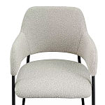 Стул мягкий с подлокотниками Chair Gray Upholstery Boucle варинант исполнения - 5 | Loft Concept в Ульяновске