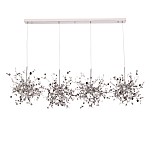 Люстра подвесная из четырех частей с металлическими круглыми элементами Terzani Argent варинант исполнения - 3 | Loft Concept в Ульяновске