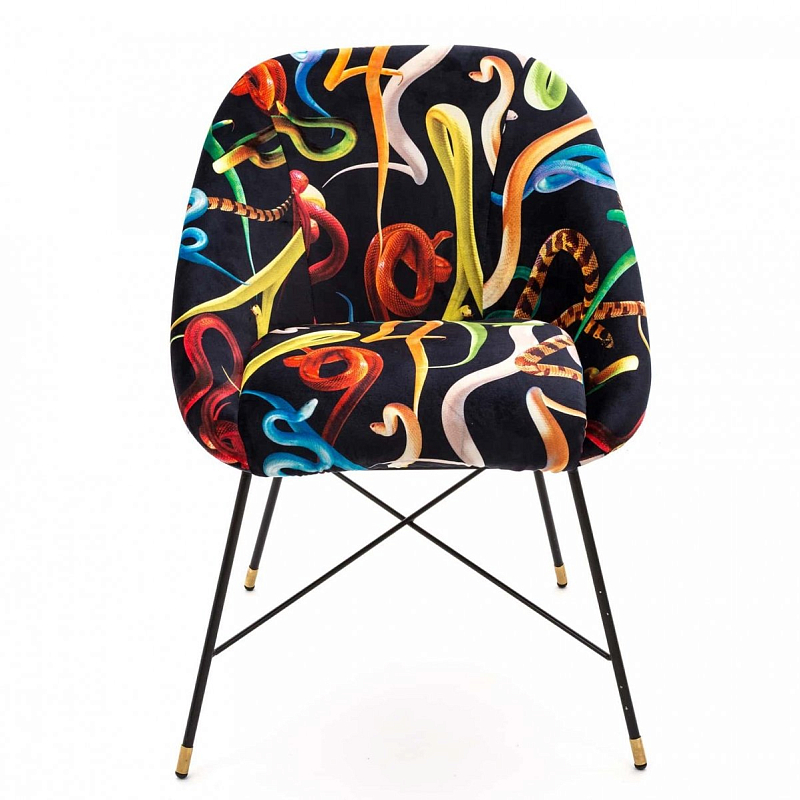 Кресло Seletti Padded Chair Snakes Мульти Черный в Ульяновске | Loft Concept 