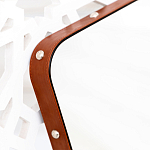 Зеркало прямоугольное в металлической раме с кожаной отделкой Loft in Reflection варинант исполнения - 4 | Loft Concept в Ульяновске