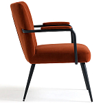 Кресло бархатное с подлокотниками на металлическом каркасе Oriel Retro Armchair варинант исполнения - 3 | Loft Concept в Ульяновске