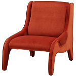 Дизайнерское кресло оранжевое в мягкой велюровой обивке Granger Armchair Orange варинант исполнения - 1 | Loft Concept в Ульяновске