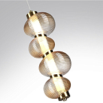 Подвесной светильник с 4-мя рифлеными стеклянными шарами Marcelh Light варинант исполнения - 9 | Loft Concept в Ульяновске
