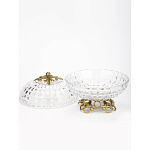 Конфетница из прозрачного рельефного стекла Eden Garden варинант исполнения - 4 | Loft Concept в Ульяновске