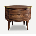 Прикроватный столик из дерева с 2-мя ящиками Moon Walnut Furniture варинант исполнения - 6 | Loft Concept в Ульяновске