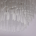 Люстра круглая с прозрачными стеклянными трубками Nembus варинант исполнения - 6 | Loft Concept в Ульяновске