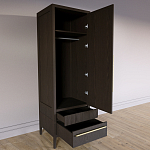 Узкий Шкаф Primo с 2 выдвижными ящиками Темный орех варинант исполнения - 7 | Loft Concept в Ульяновске