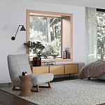 Приставной стол с отделкой из джута Juti D30 см варинант исполнения - 6 | Loft Concept в Ульяновске