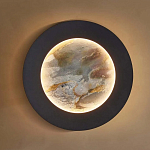 Бра в форме диска черного цвета Borders of Black варинант исполнения - 4 | Loft Concept в Ульяновске