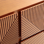 Комод с геометрическим рисунком на ящиках Anders Dark Wood варинант исполнения - 4 | Loft Concept в Ульяновске