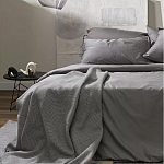 Плед из шерсти мериноса серого цвета 130×180 см Gray Waves варинант исполнения - 7 | Loft Concept в Ульяновске