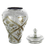 Ваза из стекла с крышкой и декоративными узорами Chinoiserie Ceramics варинант исполнения - 1 | Loft Concept в Ульяновске