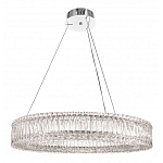 Люстра подвесная круглая из прозрачного хрусталя с корпусом из металла цвета хром Selfsufficient варинант исполнения - 5 | Loft Concept в Ульяновске