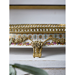 Чаша с цветочным орнаментом на бронзовых ножках Eden Garden варинант исполнения - 4 | Loft Concept в Ульяновске