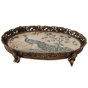 Блюдо Blue Peacock & Putti