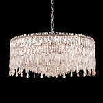 Люстра круглая с хрустальными подвесками на серебряном каркасе Roul Crystal Light варинант исполнения - 1 | Loft Concept в Ульяновске