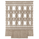 Панно на стену плетеное Макраме бежевый цвет  варинант исполнения - 13 | Loft Concept в Ульяновске