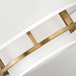 Потолочный светильник с двухслойным белым текстильным абажуром Hinkley варинант исполнения - 18 | Loft Concept в Ульяновске