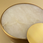 Бра в форме диска из бежевого алебастра Cryptocrystalline Stone варинант исполнения - 2 | Loft Concept в Ульяновске