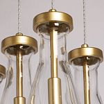 Люстра с 9-ю прозрачными стеклянными плафонами в форме капли Lucid Rain  варинант исполнения - 8 | Loft Concept в Ульяновске