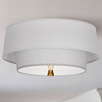 Потолочный светильник круглый серый с тканевым абажуром Ground Gray варинант исполнения - 2 | Loft Concept в Ульяновске