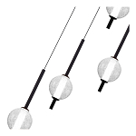 Люстра светодиодная каскадная с 4-мя сферическими стеклянными плафонами Splatter варинант исполнения - 4 | Loft Concept в Ульяновске