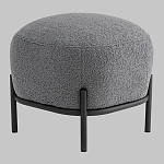 Пуф Стоун букле Fluffy темно-серый варинант исполнения - 1 | Loft Concept в Ульяновске