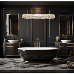 Люстра овальная с мозаичным хрустальным оформлением Sparks of Crystal варинант исполнения - 3 | Loft Concept в Ульяновске