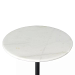 Кофейный столик с белой мраморной столешницей на черном основании Tall Coffee Black and White Table варинант исполнения - 4 | Loft Concept в Ульяновске