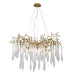 Люстра подвесная с прозрачными подвесками в форме капель Droplet Chandelier варинант исполнения - 3 | Loft Concept в Ульяновске