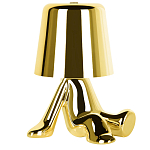 Настольная лампа фигурная золотого цвета с гладким абажуром Высота 17 см Sophia варинант исполнения - 2 | Loft Concept в Ульяновске